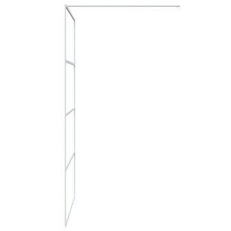 Inloopdouchewand 115x195 cm transparant ESG-glas wit 4