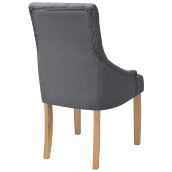 Eetkamerstoelen 6 st stof donkergrijs 4