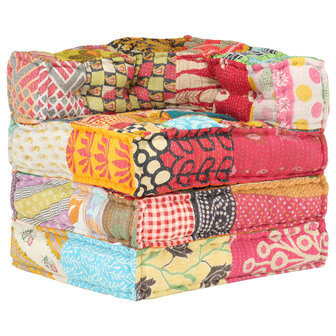 Poef modulair stof patchwork 6