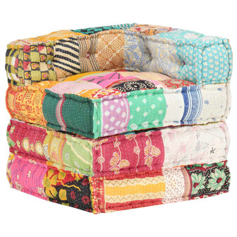 Poef modulair stof patchwork 7