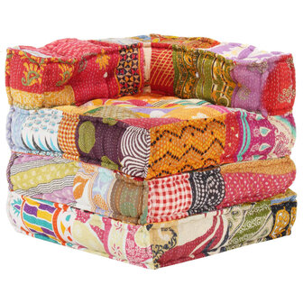 Poef modulair stof patchwork 8