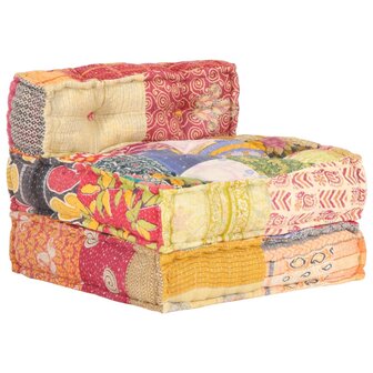 Poef modulair stof patchwork 7