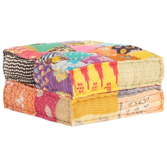 Poef 60x70x36 cm stof patchwork 6