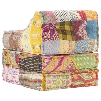 Poef modulair stof patchwork 7