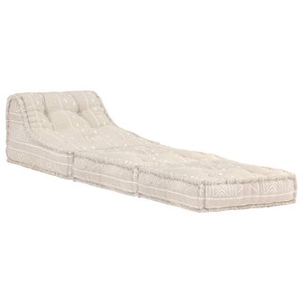 Poef modulair stof beige 3