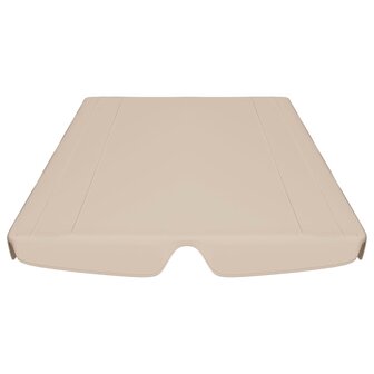 Vervangingsluifel voor schommelbank 150/130x105/70 cm beige 4