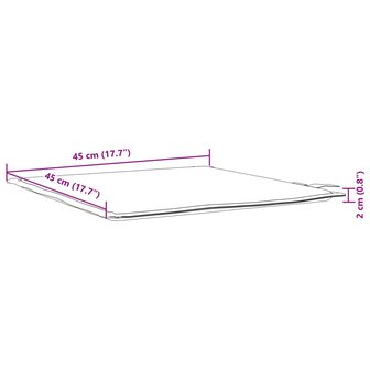 Tuinzitkussens 2 st vierkant 45x45x2 cm lichtgrijs 11