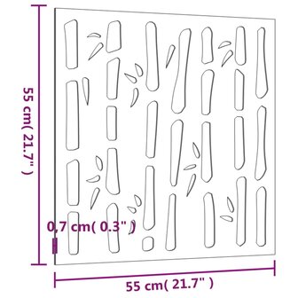 Wanddecoratie tuin bamboe-ontwerp 55x55 cm cortenstaal 8