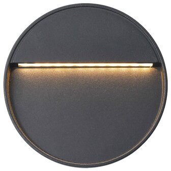 LED-buitenwandlampen 2 st 3 W rond zwart 4