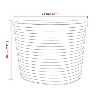 Opbergmanden 2 st &Oslash; 24x18 cm katoen grijs en wit 10