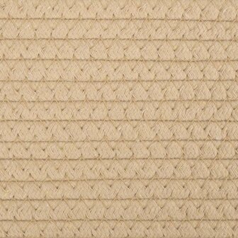 Opbergmand &Oslash; 40x25 cm katoen beige en wit 7