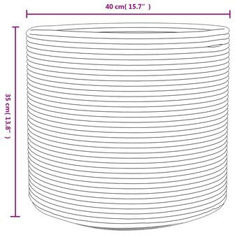 Opbergmand &Oslash; 40x35 cm katoen grijs en wit 9