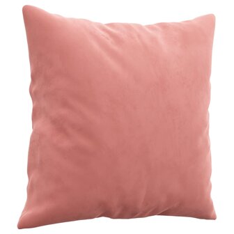 Sierkussens 2 st 40x40 cm fluweel roze 3