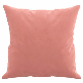 Sierkussens 2 st 40x40 cm fluweel roze 4