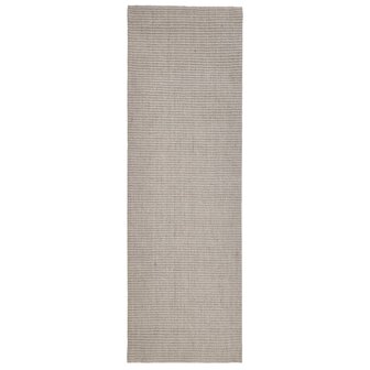 Vloerkleed 80x250 cm natuurlijk sisal zandkleurig 2