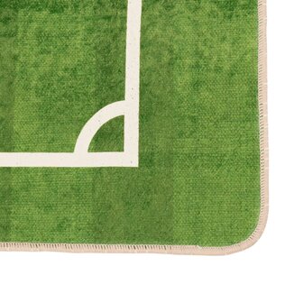 Kindervloerkleed voetbalveld wasbaar antislip 160x230 cm groen 3