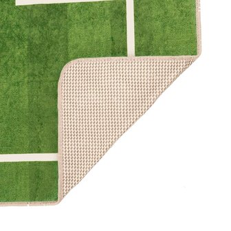 Kindervloerkleed voetbalveld wasbaar antislip 160x230 cm groen 4