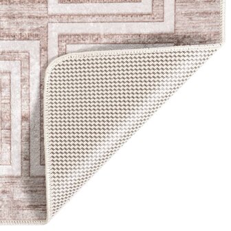 Vloerkleed wasbaar anti-slip 80x150 cm beige 5