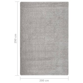 Vloerkleed shaggy anti-slip 200x290 cm lichtgrijs 5