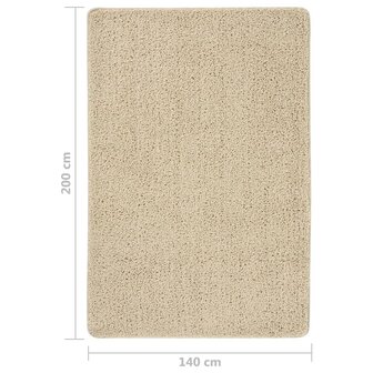 Vloerkleed shaggy anti-slip 140x200 cm cr&egrave;mekleurig 5