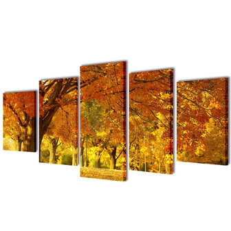 Wandprintset esdoorn 100x50 cm canvas 1