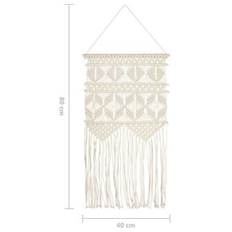 Wandhanger macram&eacute; 40x80 cm katoen 6