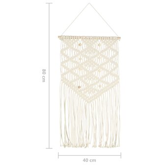 Wandhanger macram&eacute; 40x80 cm katoen 6