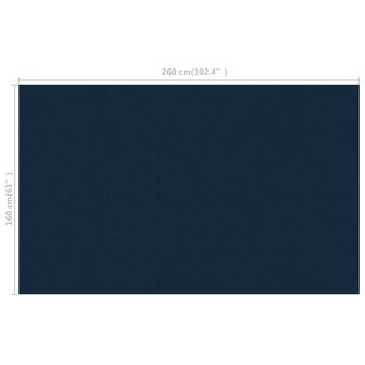 Zwembadfolie solar drijvend 260x160 cm PE zwart en blauw 6