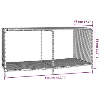 Hottub-ombouw poly rattan en massief acaciahout zwart 7