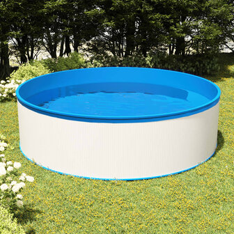 Splasher pool met hangende skimmer en pomp 350x90 cm wit 1