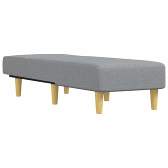 Chaise longue stof lichtgrijs 3