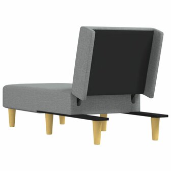 Chaise longue stof lichtgrijs 5