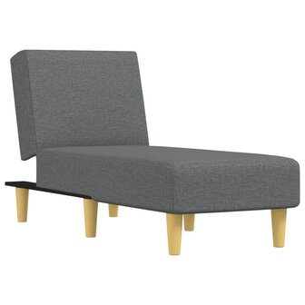 Chaise longue stof donkergrijs 2