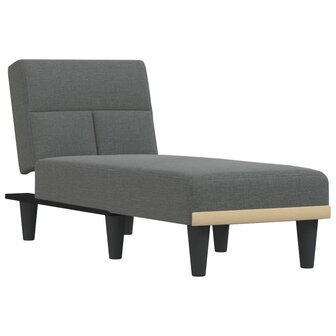 Chaise longue stof donkergrijs 2