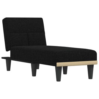 Chaise longue stof zwart 2