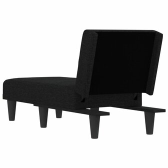 Chaise longue stof zwart 5