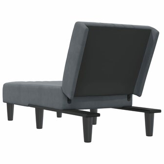 Chaise longue fluweel donkergrijs 5