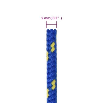 Boottouw 5 mm 50 m polypropyleen blauw 6