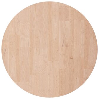 Tafelblad rond &Oslash;30x2,5 cm onbehandeld massief eikenhout 2