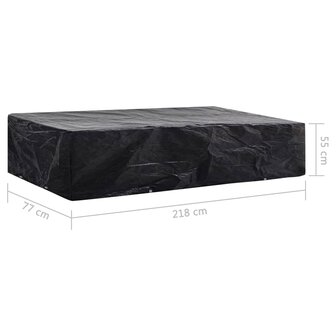 Ligbeddenhoes 2 st 8 oogjes 218x77x55 cm 8