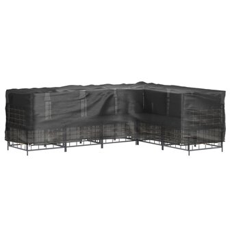 Tuinmeubelhoezen L-vormig 2 st 16 oogjes 260x210x80 cm 7