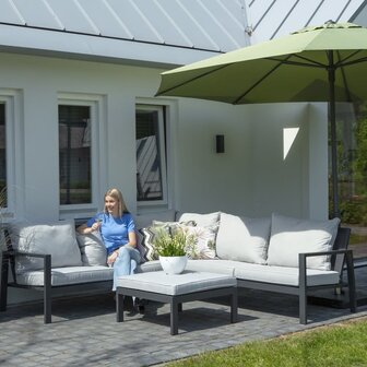 Madison Loungesethoes rechts 270x210x90 cm grijs 4