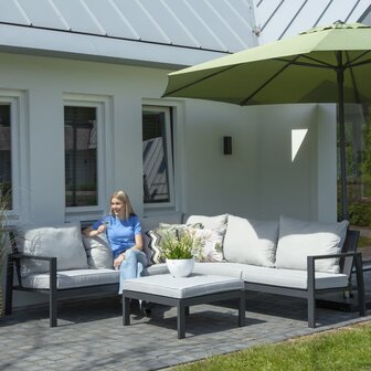 Madison Loungesethoes rechts 320x255x70 cm grijs 5