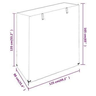 Schommelbankhoezen 2 st 8 oogjes 125x90x135/165 cm polyetheen 10