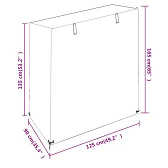 Schommelbankhoes met 8 oogjes 125x90x135/165 cm polyetheen 10