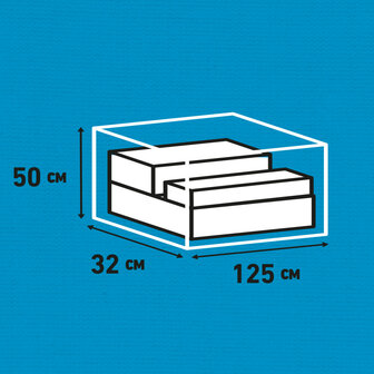 Madison Hoes voor tuinkussens 125x32x50cm grijs 10