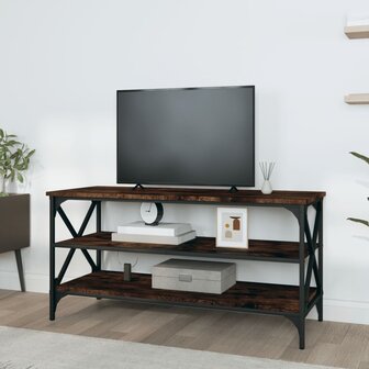 Tv-meubel 100x40x50 cm bewerkt hout gerookt eikenkleurig 3