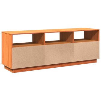 Tv-meubel 140x37x50 cm massief grenenhout wasbruin 8