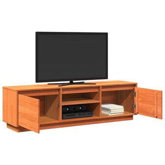 Tv-meubel 140x35x40 cm massief grenenhout wasbruin 5