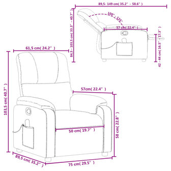 Massagestoel microvezelstof bruin 12